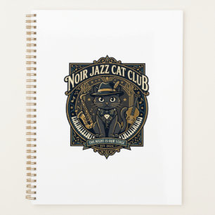 Noir Jazz Katze Katzen-Vater-Geschenkidee - Noir J Planer