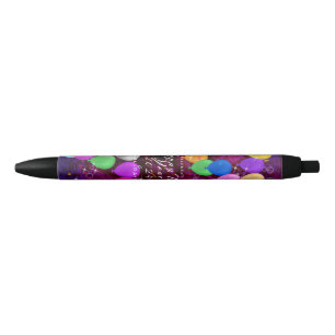 Noir Joyeux stylo à ballons du Nouvel An