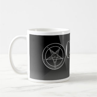 Noir Kirche der Satan Logo-klassischen weißen Kaffeetasse