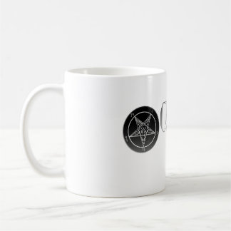 Noir Kirche der Satan Logo-klassischen weißen Kaffeetasse