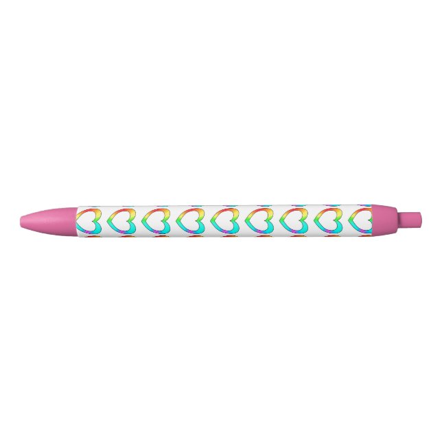 Noir Le stylo de coeur fait un grand cadeau de (Devant)