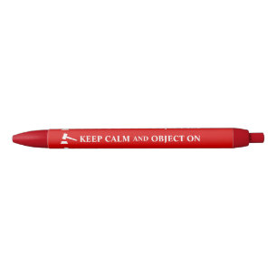 Noir Le stylo drôle d'avocat gardent le calme et