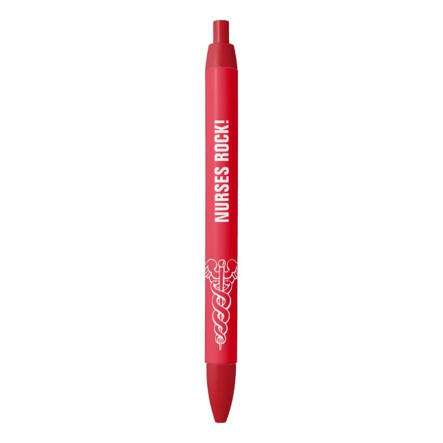 Noir Les infirmières basculent le stylo de caducée pour (devant Vertical)