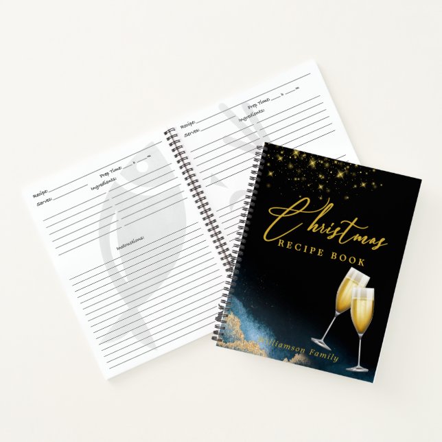 Noir | Livre de recettes de Noël pétillant (Intérieur)