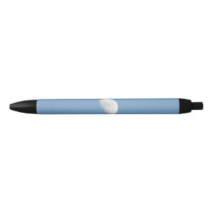 Noir Lune partielle et un stylo clair de ciel bleu
