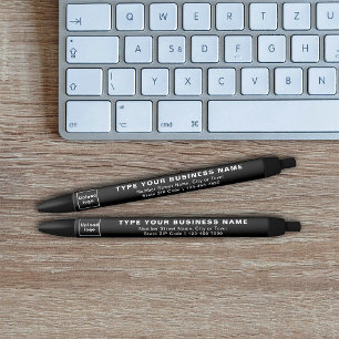 Noir Marque d'entreprise noire sur stylo à encre