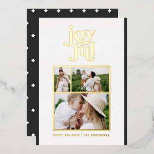 noir moderne joyeuse 3 photo foil vacances