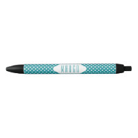 Moonstone bleu/turquoise & blanc pois stylo person