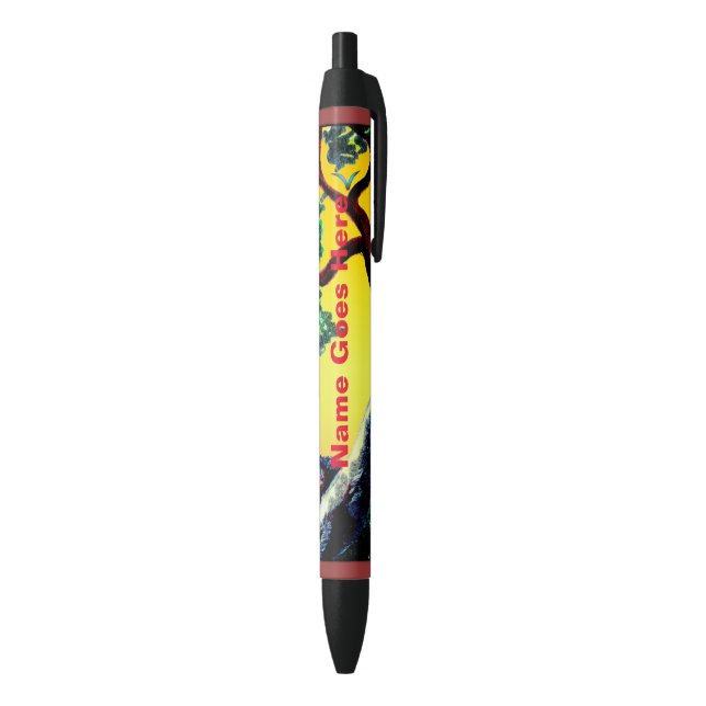 Noir Nature Personnalisée Avec Stylo Oiseau (Bas (Vertical))