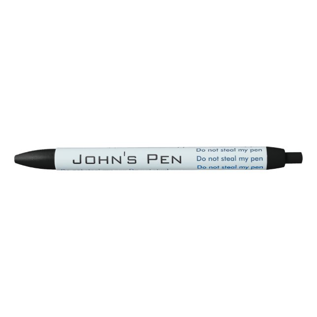 Noir Ne volez pas mon stylo - coutume (Devant)