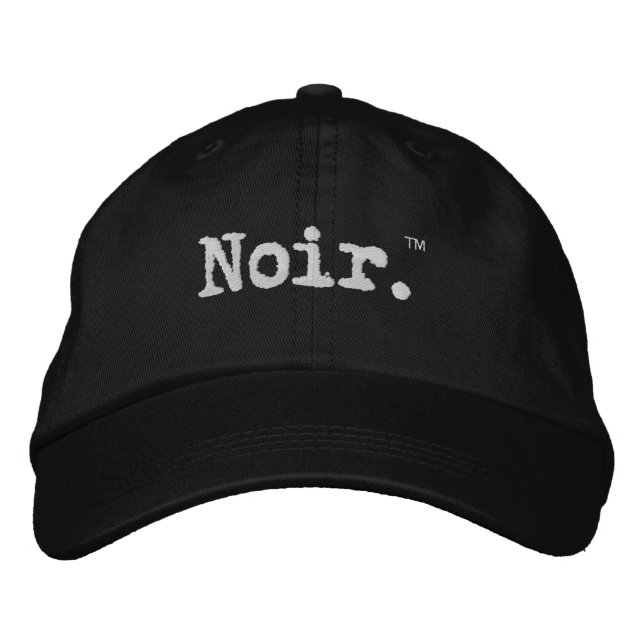 Noir Offiziell Bestickte Baseballkappe (Vorderseite)