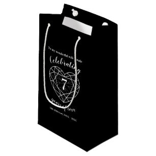 Noir onyx Anniversaire 7 ans femme sac cadeau
