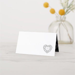 noir onyx coeur bijoux ligne art invité cartes pla