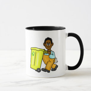 Noir ou Africain-Américain Garbage Man Nom Mug