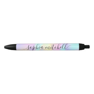 Noir Pastel Rainbow Script Calligraphique Stylo d'encre