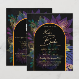 Noir Peacock Jewel Tones Floral Wedding