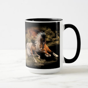 Noir peint de désert tasse de 15 onces, couleur de
