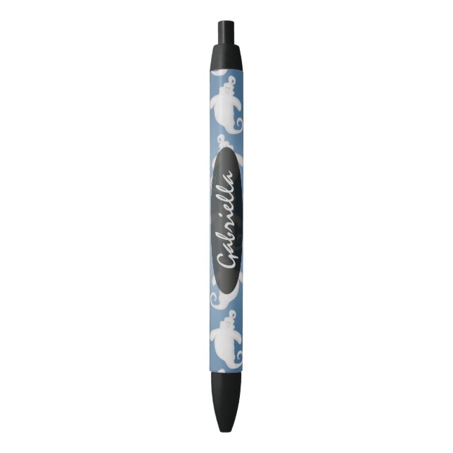 Noir Personnalisé: Stylo d'encre de fantôme éffrayant (devant Vertical)