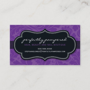 Noir pourpre violet de flourish chic de CARTE DE