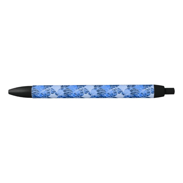 Noir Réseau neuronal Neurones bleus Stylo (Devant)