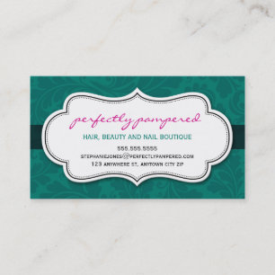 Noir rose vert de flourish chic de CARTE DE VISITE