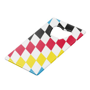 Noir rouge jaune Bavaria Motif Drapeau Diamant
