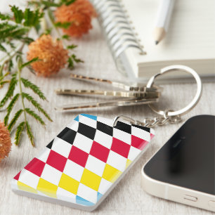 Noir rouge jaune Bavaria Motif Drapeau Diamant