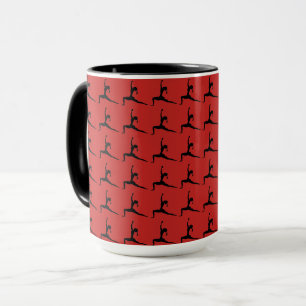 Noir Rouge - Yoga amusant Dessins Combo Café Mug /