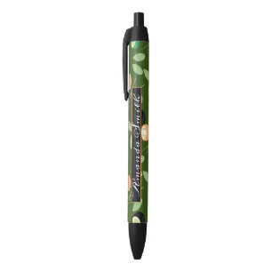 Noir Rouleau de sushi saumon Baguettes noires Stylo à e