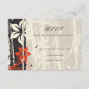 Noir RSVP de Mariage de la Balle Rouge
