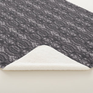 Noir Schwarze abstrakte Aquarell-Kunst Sherpa-Deck Sherpadecke