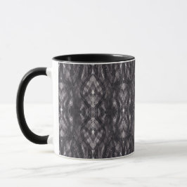 Noir Schwarze abstrakte Aquarell-Kunst-Tasse Tasse
