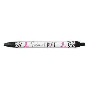 Noir Sensibilisation au cancer du sein/soutien Stylo à