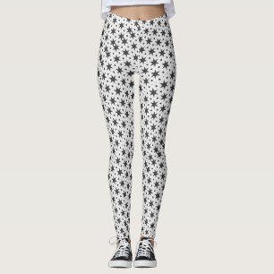 Noir Starry Stars Leggings, die Psydefexmuster hab Leggings