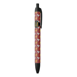 Noir Stylo 2018 de monogramme d'anniversaire de
