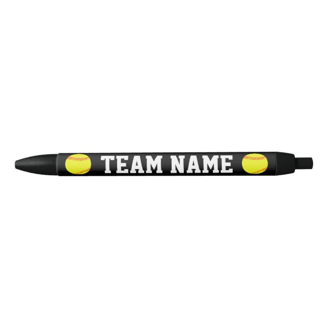 Noir Stylo à balle douce rapide personnalisable (Devant)