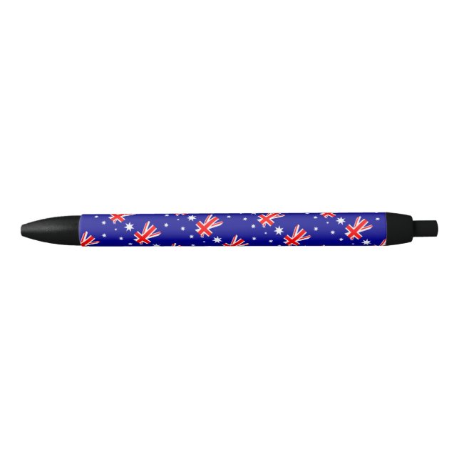 Noir Stylo à bille du drapeau australien (Devant)