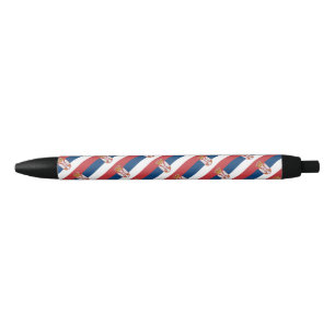 Noir Stylo à bille du drapeau de la Serbie