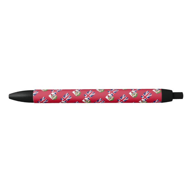 Noir Stylo à bille du drapeau des Bermudes (Devant)
