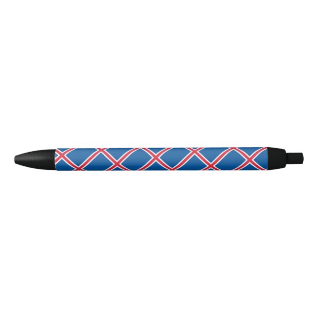 Noir Stylo à bille du drapeau islandais (Devant)