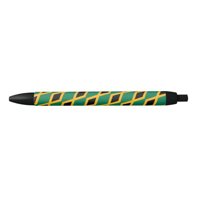 Noir Stylo à bille du drapeau jamaïcain (Devant)