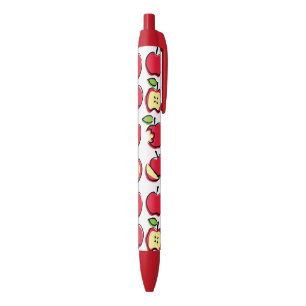 Noir Stylo à bille Pommes - Tutti Frutti