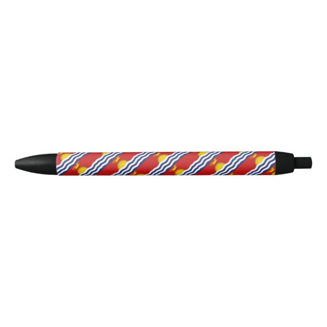 Noir Stylo à billes du drapeau Kiribati (Devant)