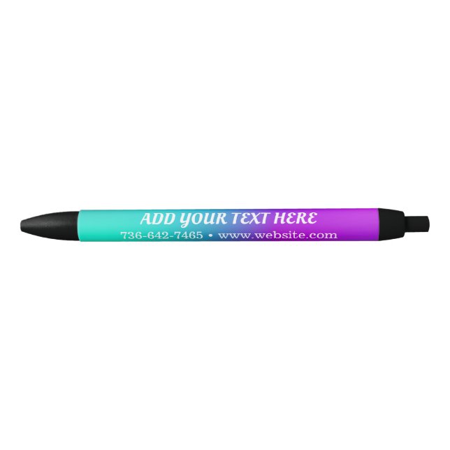 Noir Stylo à encre de couleurs dégradées festives (Devant)