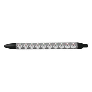 Noir Stylo à encre noire amusant Motif de caniche