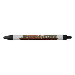 Noir Stylo à encre noire moteur à vapeur train miniatur