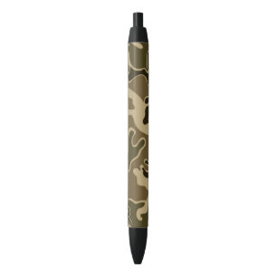 Noir Stylo à encre noire motif Camo