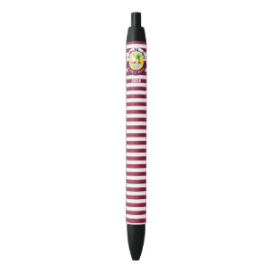 Noir Stylo à encre noire patriotique avec drapeau du Qa