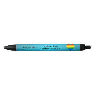 Noir Stylo à encre noire pour coeur LGBT