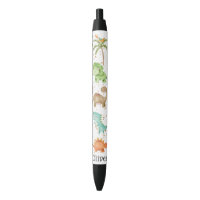 Stylo à encre noire pour enfants Dinosaures custom